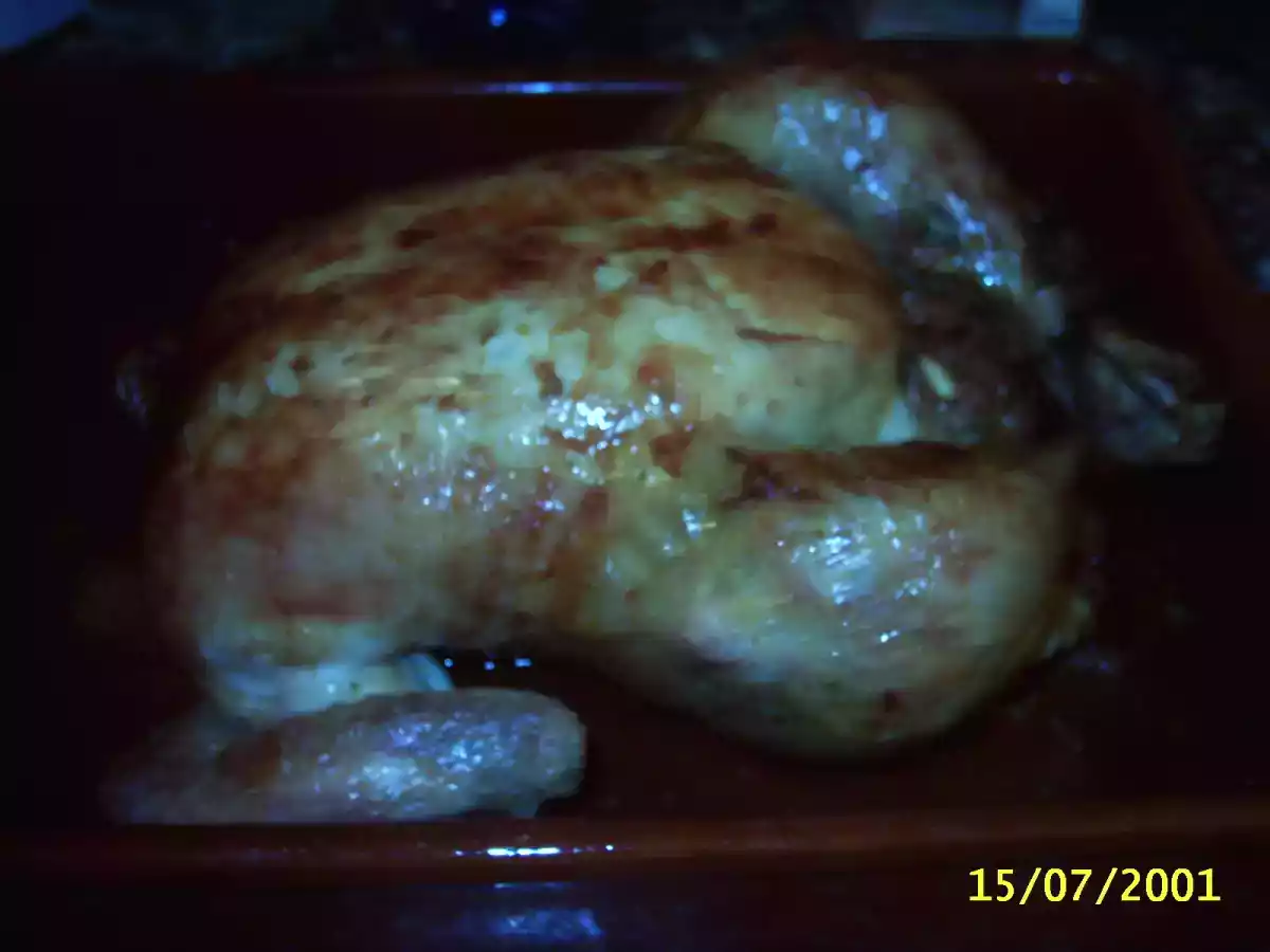 Pollo relleno (como el pavo de Acción de Gracias)