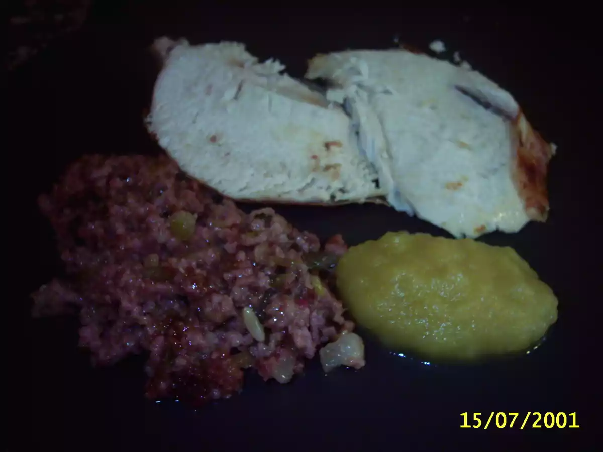 Pollo relleno (como el pavo de Acción de Gracias) - foto 3