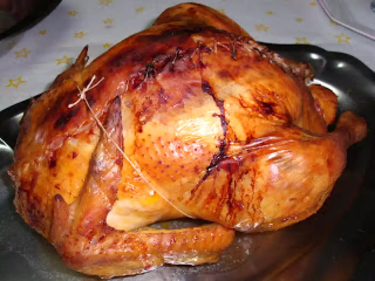 POLLO RELLENO Y PURÉ DE CASTAÑAS