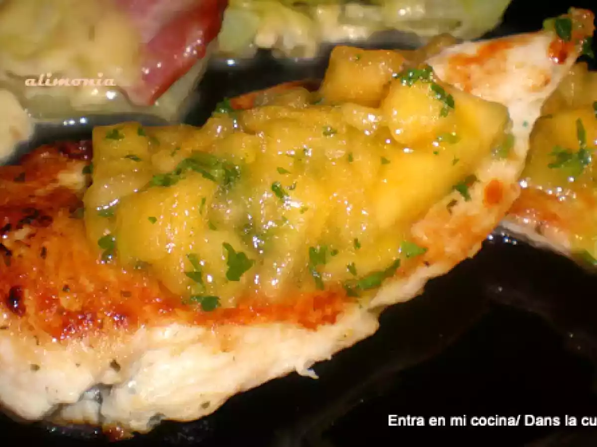 Pollo salsa de mango / Poulet sauce a la mangue - foto 5