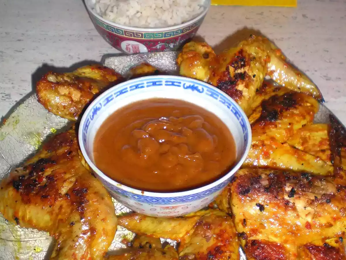 Pollo satay con especias