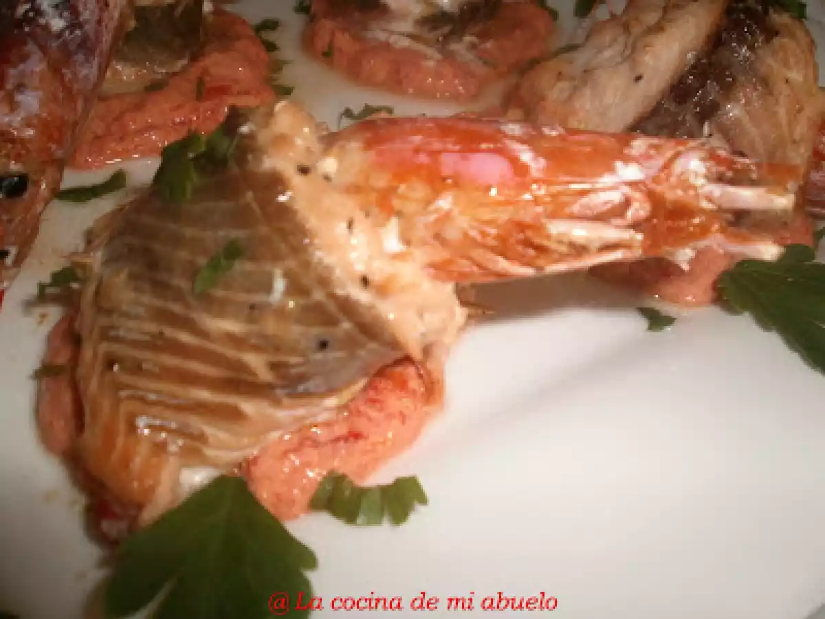 Popietas de salmón con langostinos - foto 3