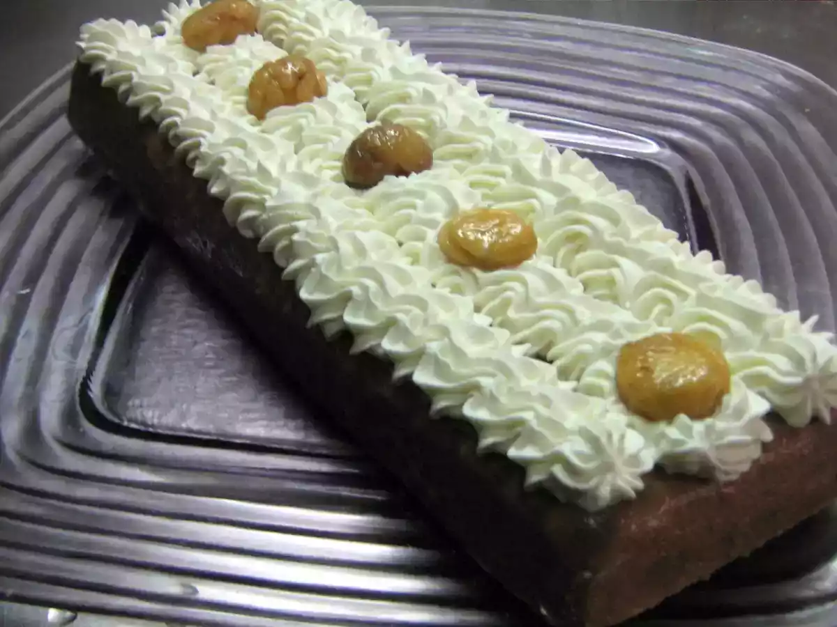 Postre de castañas con chocolate