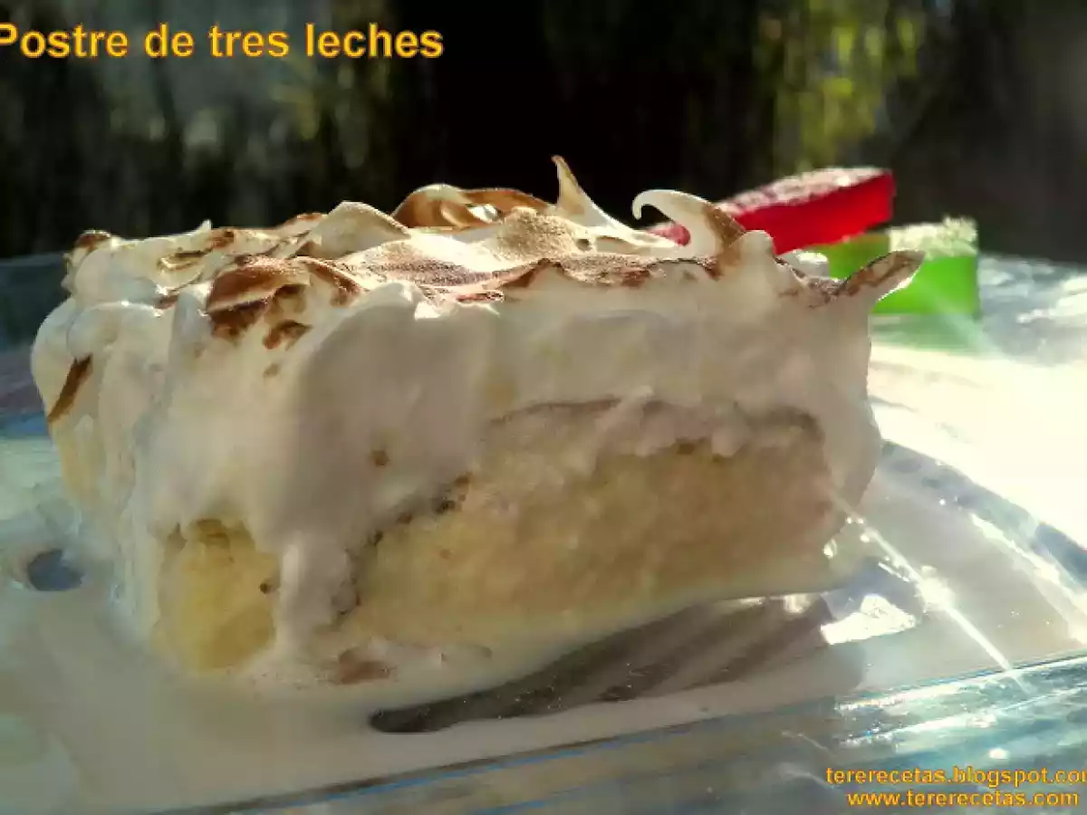 Postre de tres leches.