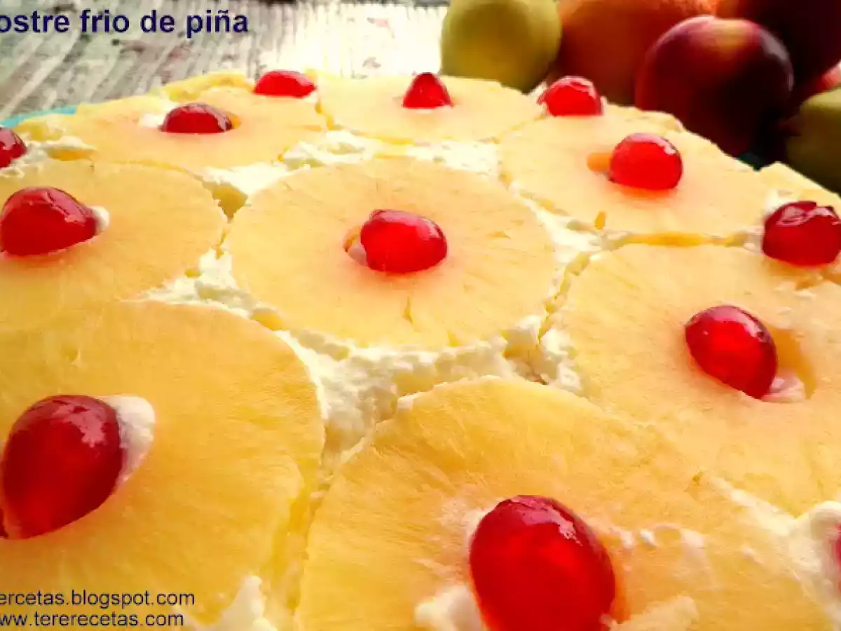 Postre frío de piña.