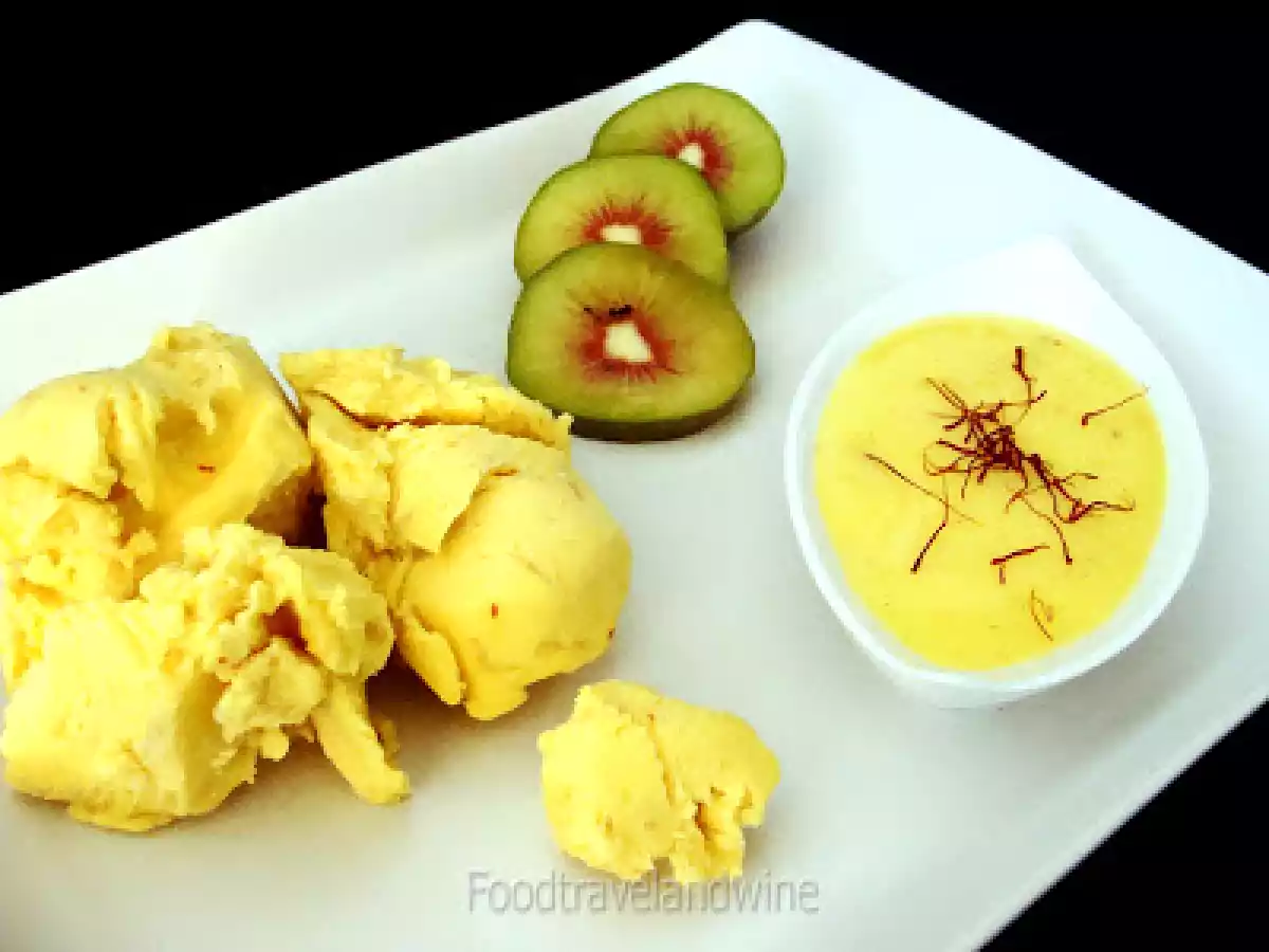 Postre helado de Azafran, Almendras y Aceite de Oliva..... - foto 2