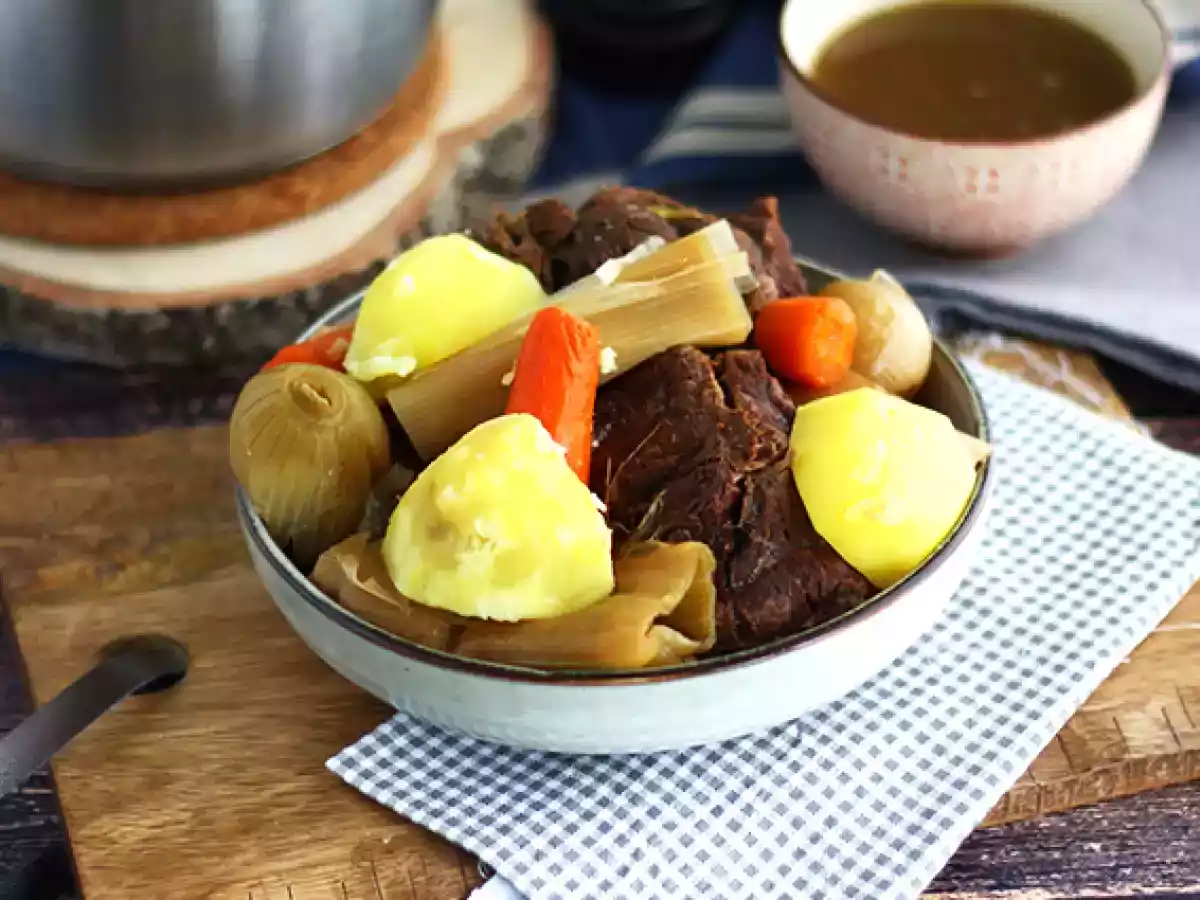 Pot-au-feu, estofado francés de ternera
