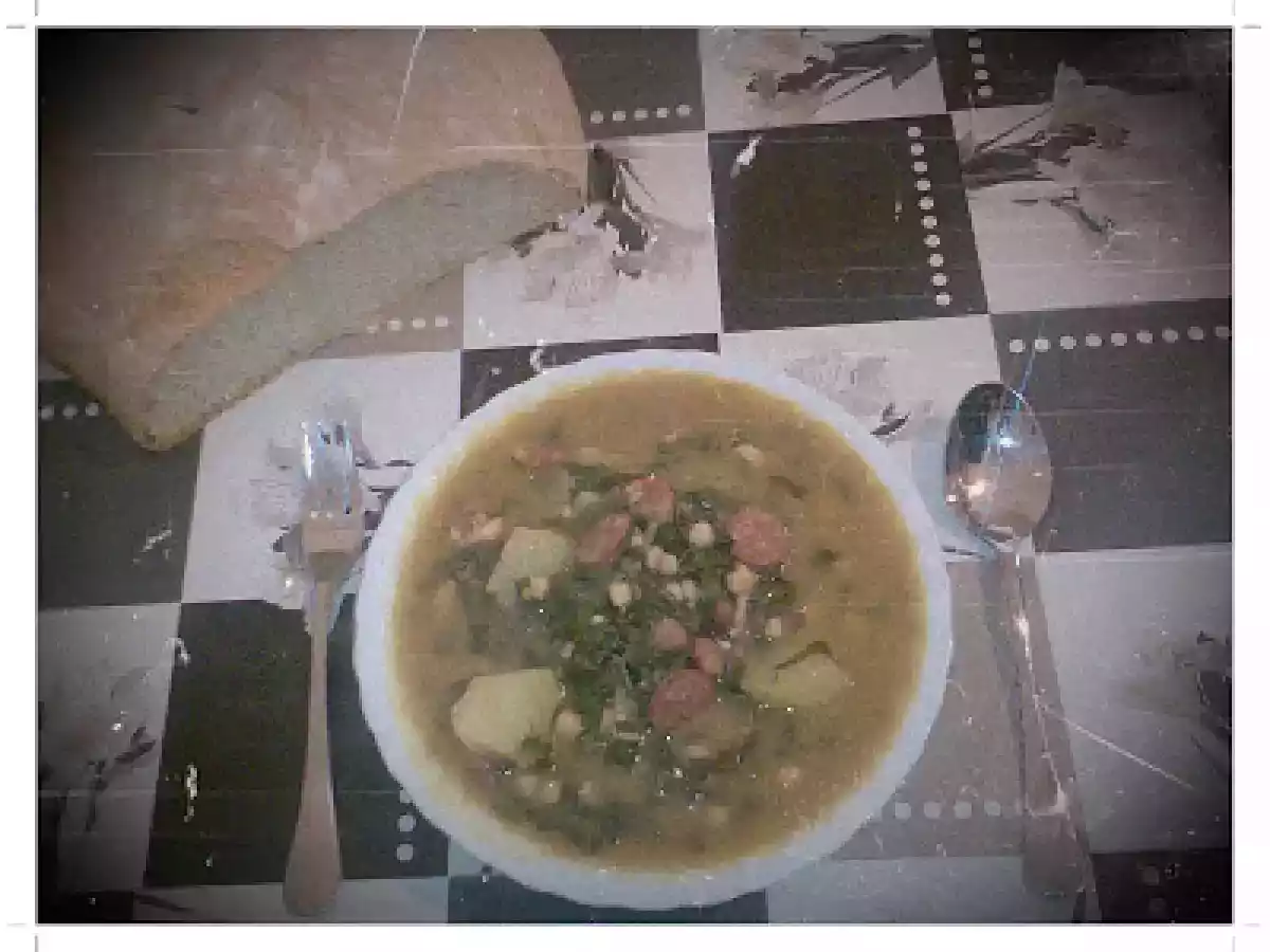 POTAJE DE ACELGAS CON TIRAS DE POLLO