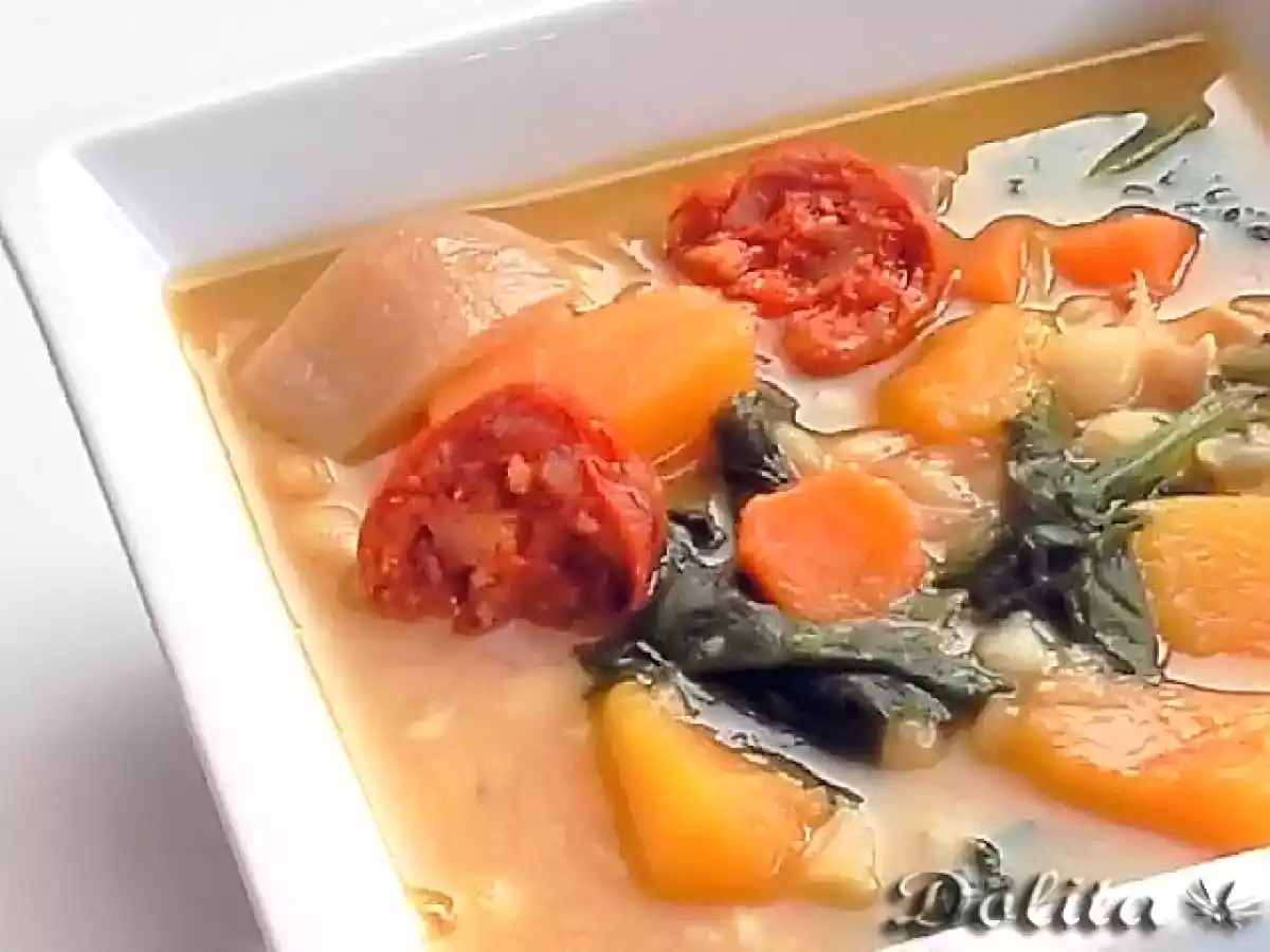 Potaje de alubias con calabaza