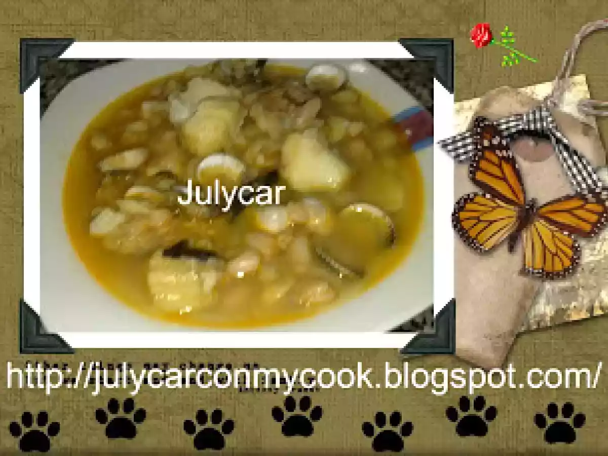 Potaje de bacalao ó Alubias blancas con bacalao fresco