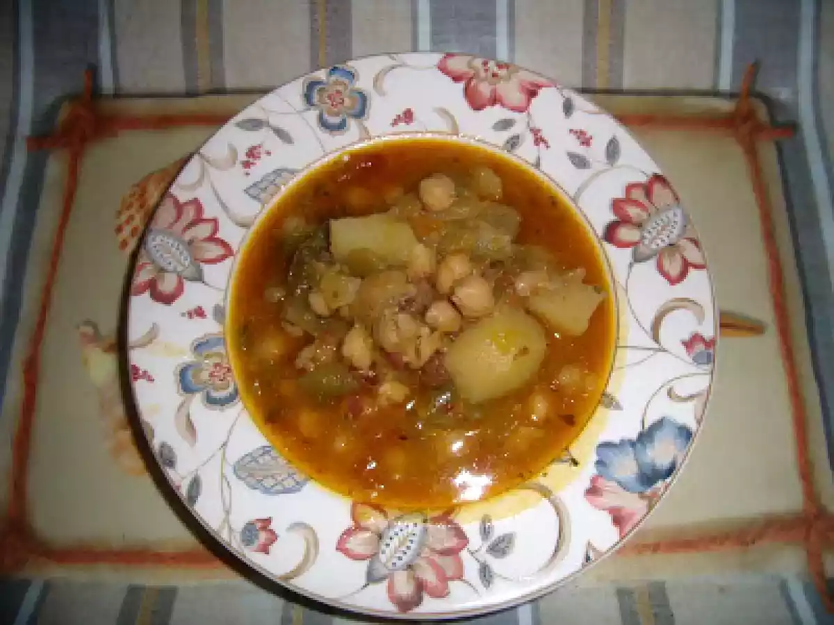 POTAJE DE GARBANZOS CON CALABAZA