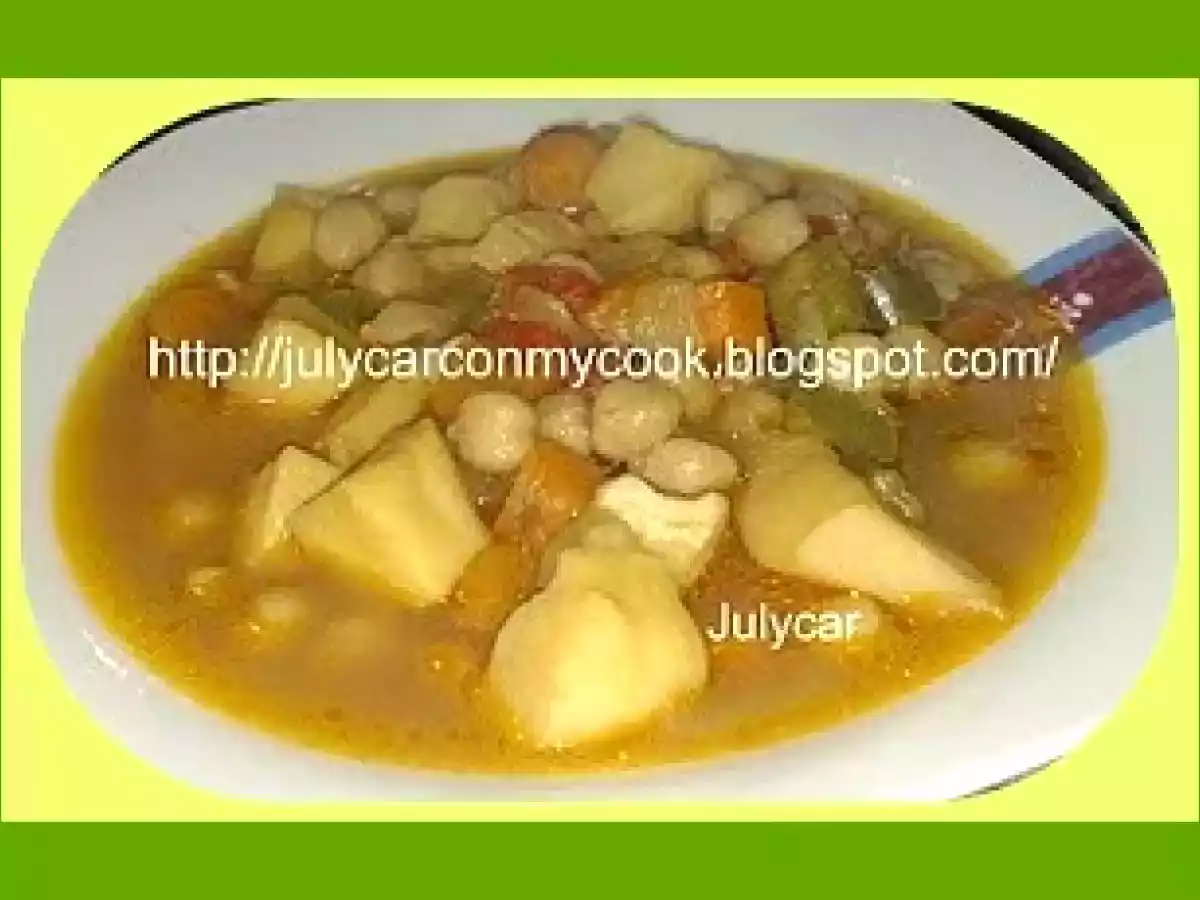 Potaje de garbanzos con pota ( ó sepia) olla GM D