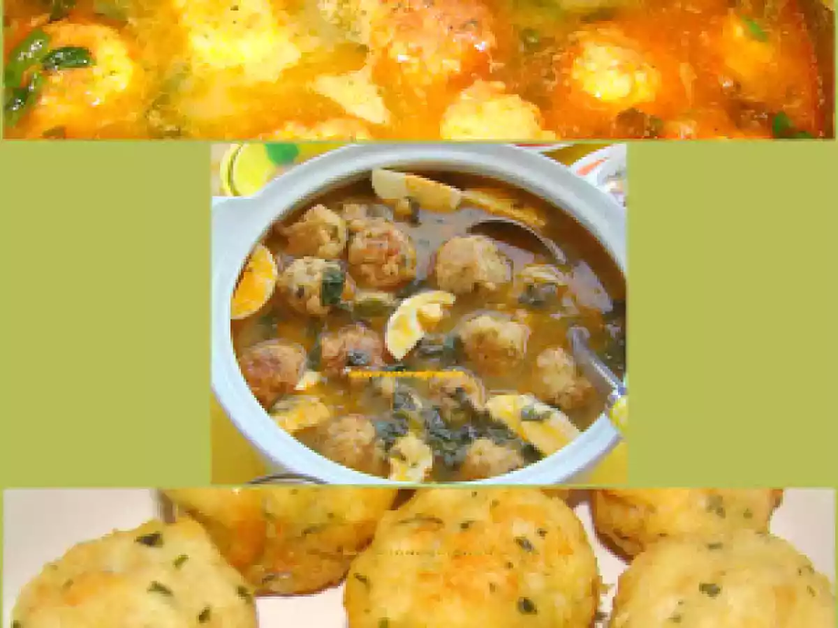 Potaje de garbanzos y albóndigas de bacalao