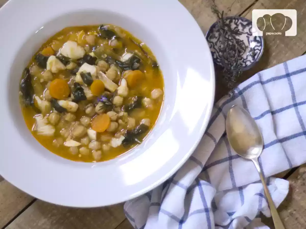 Potaje de Vigilia. Receta de cuaresma.