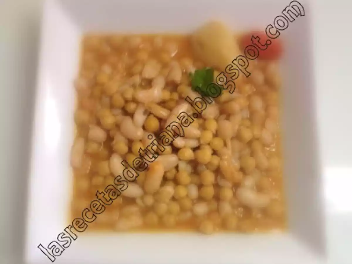 Potaje trianero de chicharos y garbanzos - foto 3
