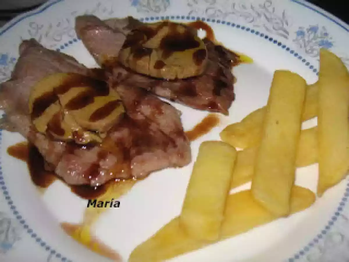 Presa ibérica con foie de pato y reducción de Pedro Ximénez