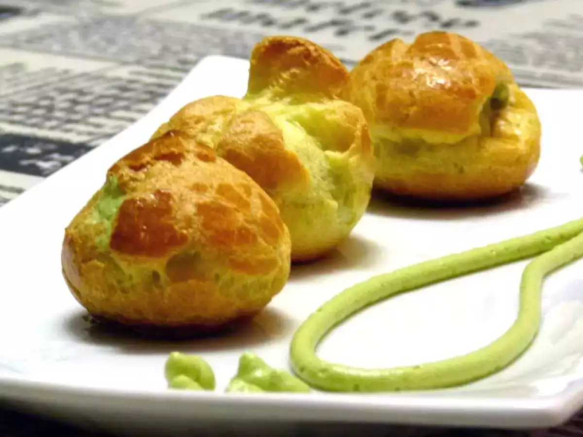 Profiteroles de te verde