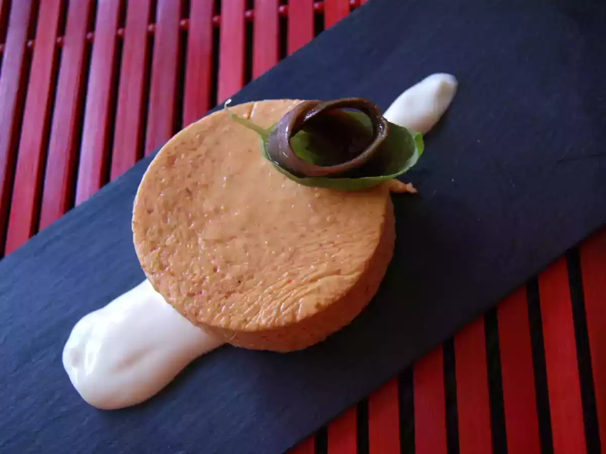 Pudding de espárragos y pimientos (Sin lactosa)