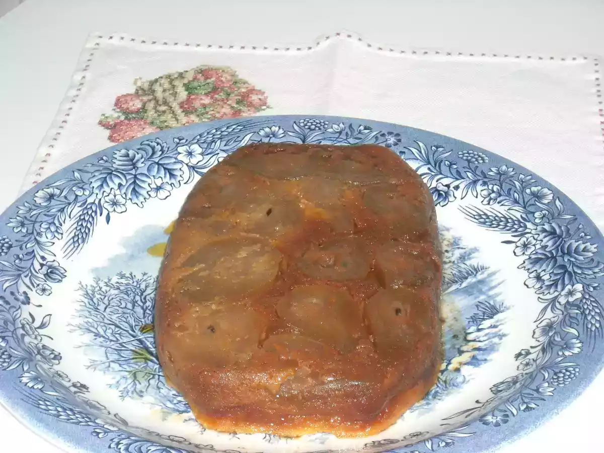Pudding de pan y peras