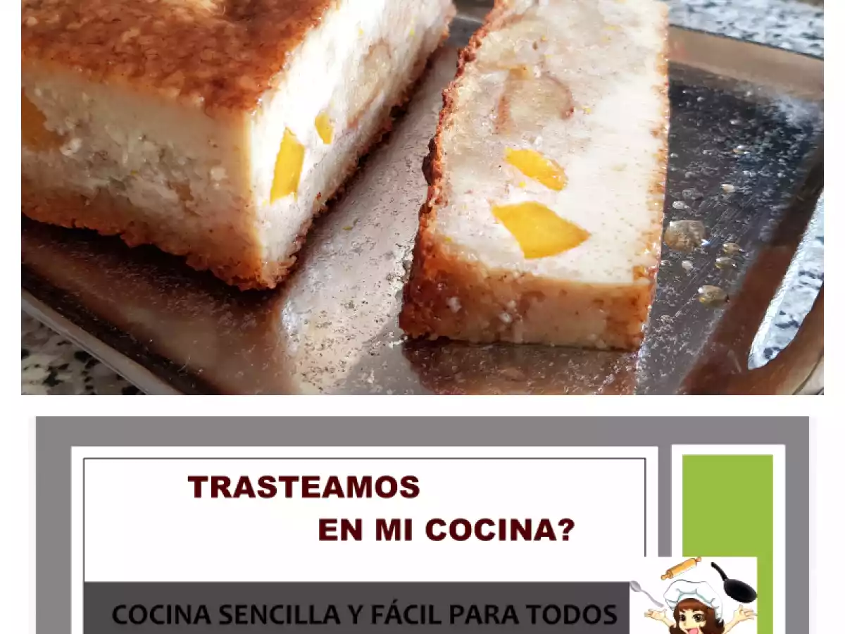 Pudin de bizcocho y melocotón - foto 4