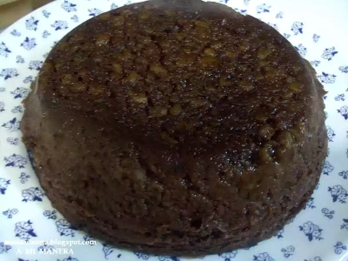 PUDIN DE CHOCOLATE AL MICROONDAS
