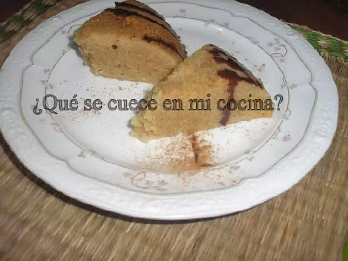 PUDIN DE MANZANA AL MICROONDAS.