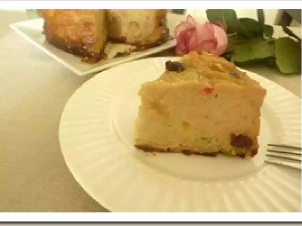 Pudin de pan con frutas