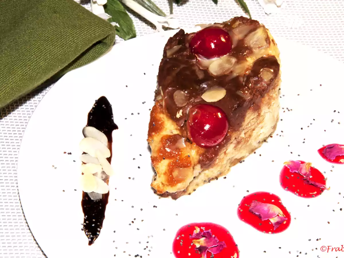 Pudin de pan, manzana, almendra y chocolate - foto 2