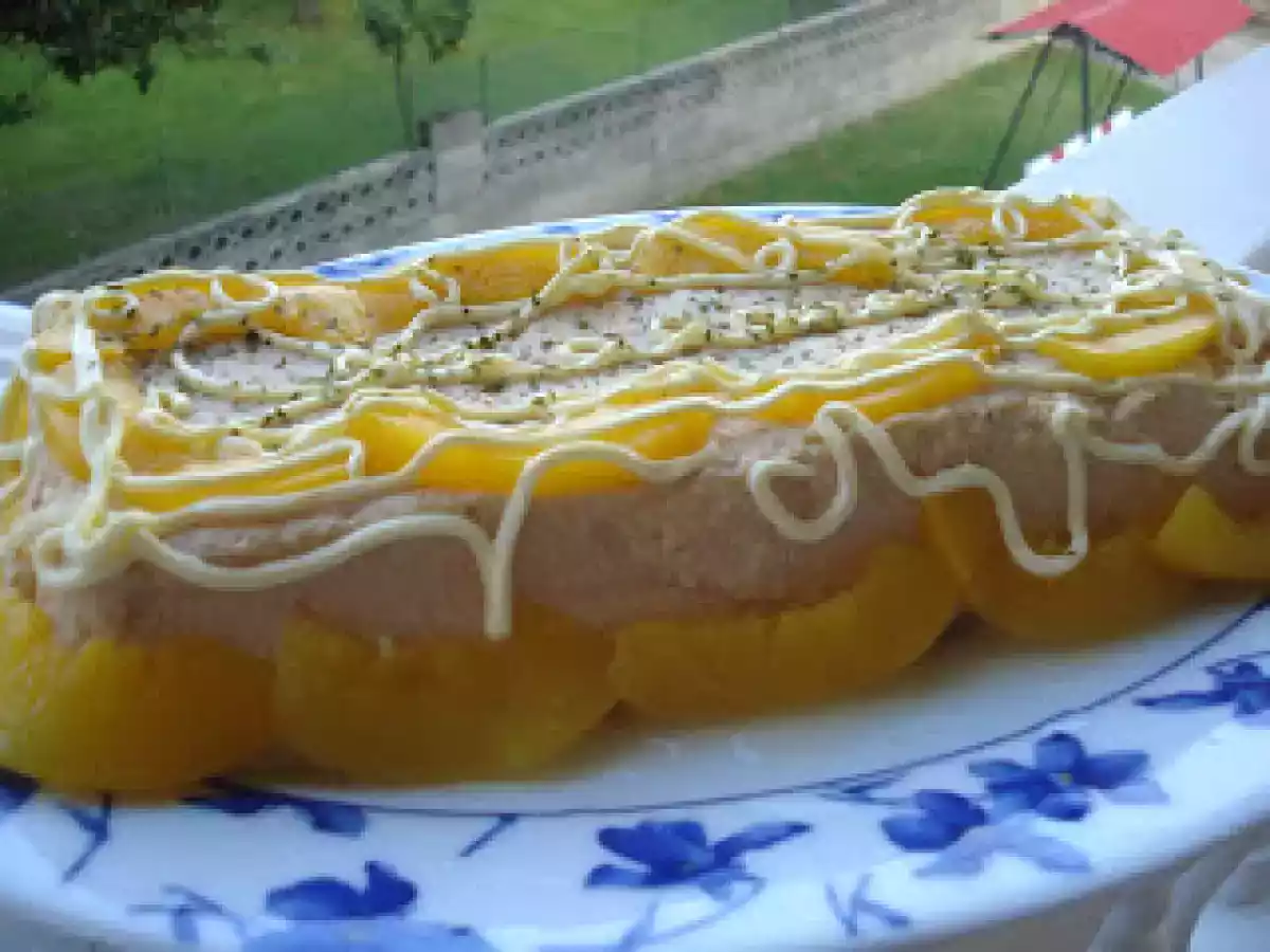 PUDING DE ATUN Y MELOCOTON