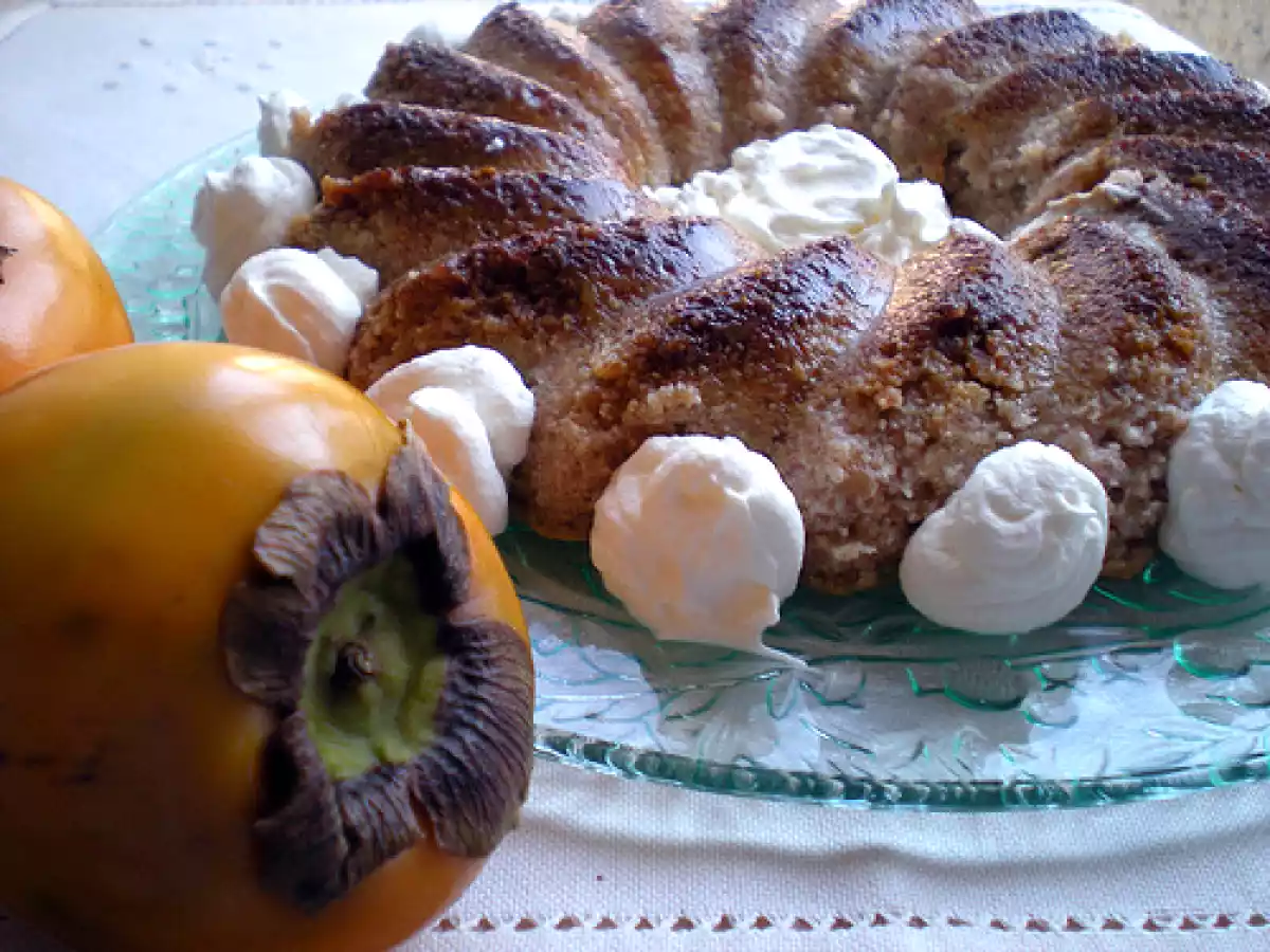 Puding de kakis persimon. Paso a paso