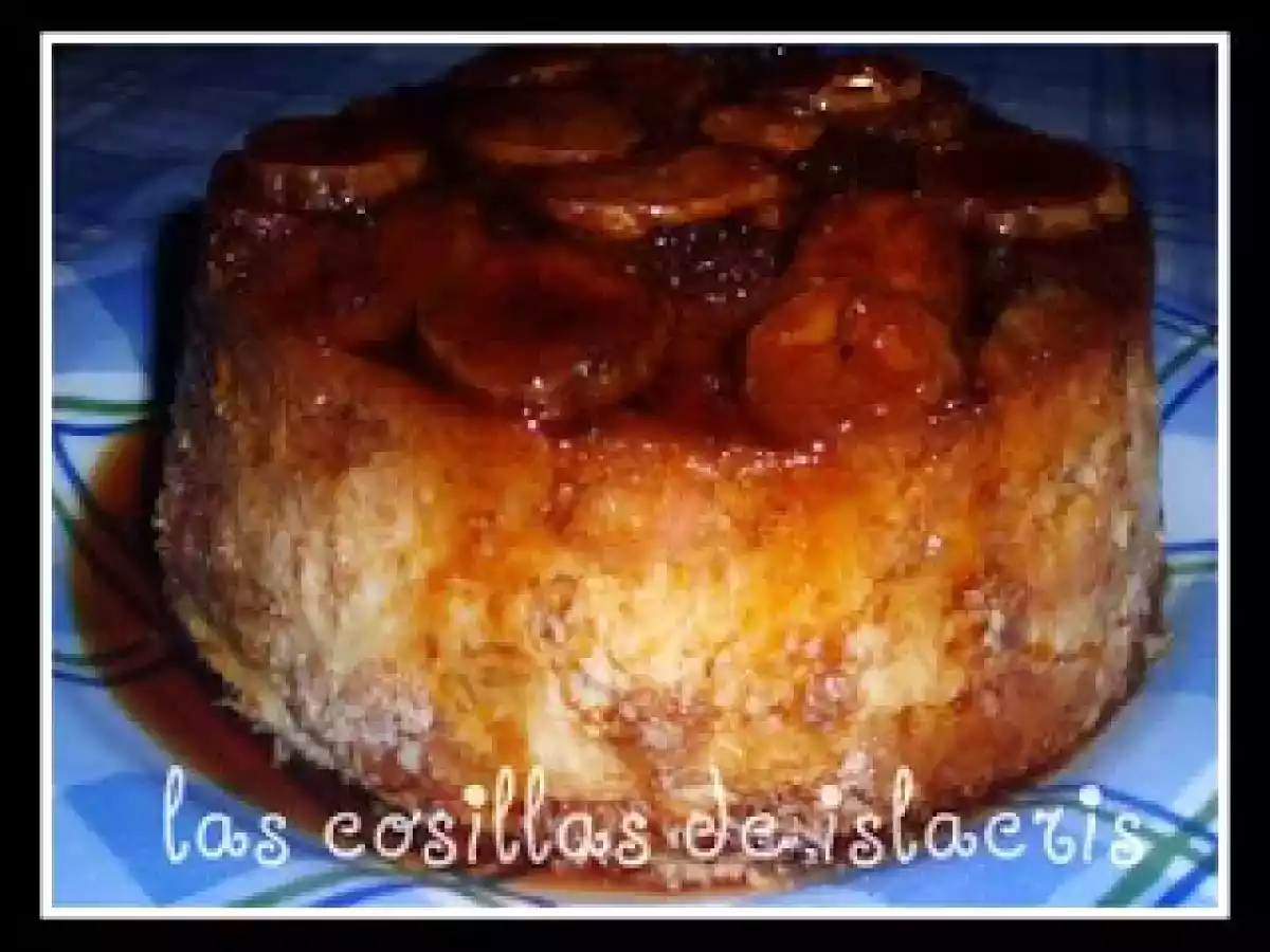 Puding de plátanos y magdalenas
