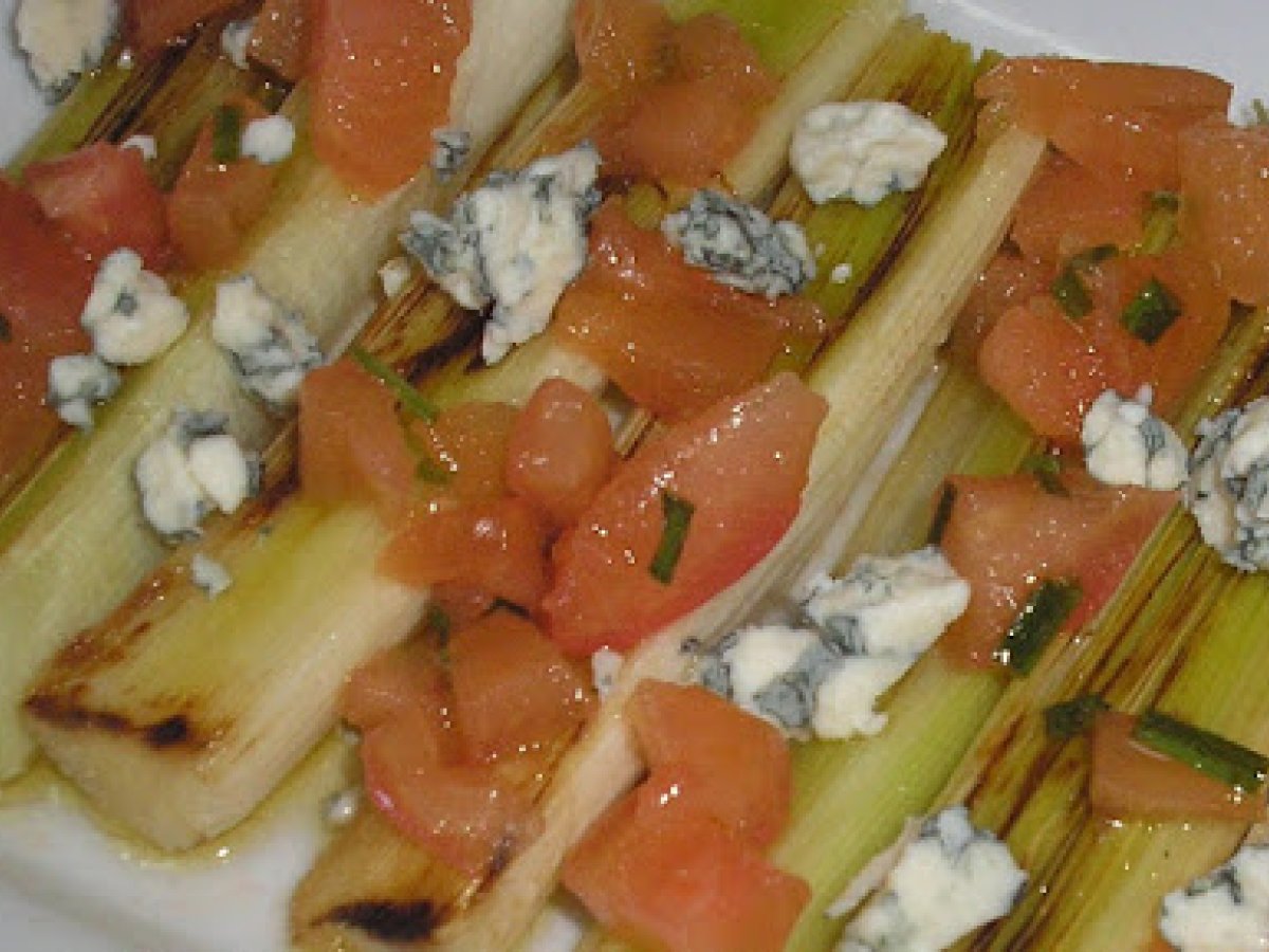 Receta De Puerros A La Plancha Con Vinagreta Y Queso Azul