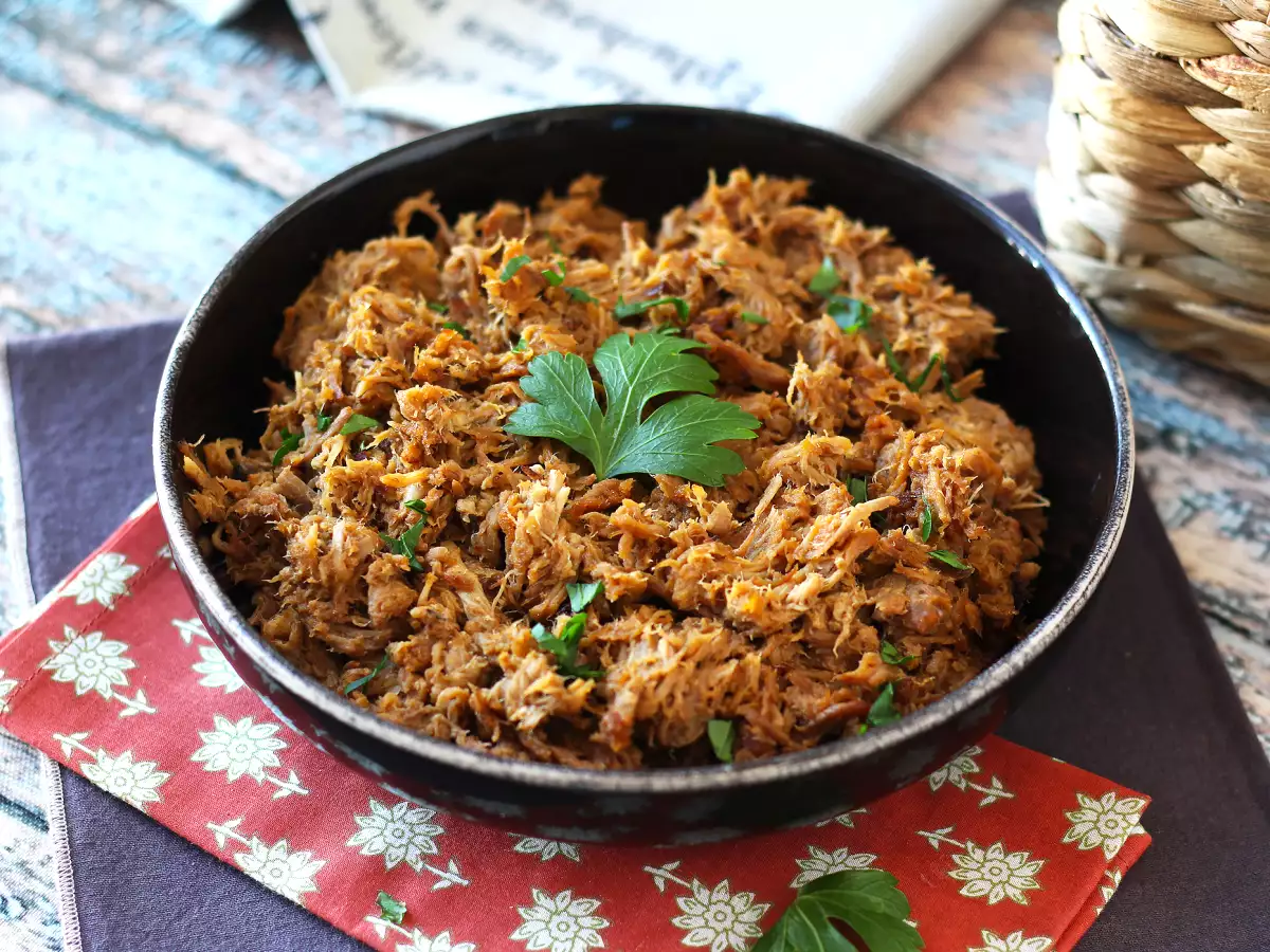 Pulled pork o cerdo deshilachado en Cookeo - foto 2