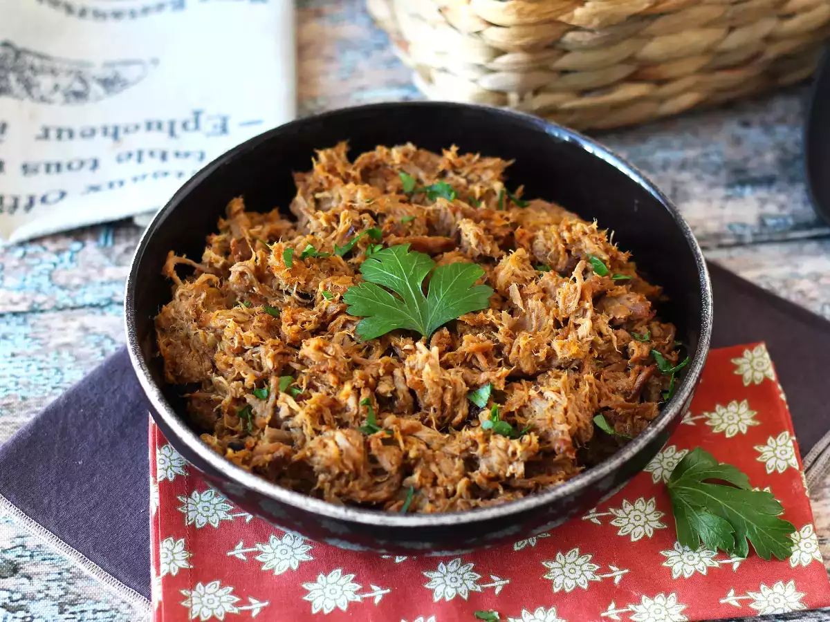 Pulled pork o cerdo deshilachado en Cookeo - foto 4