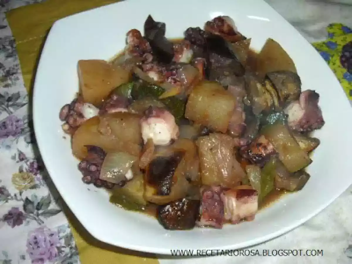 PULPO AL HORNO CON VERDURAS - foto 2