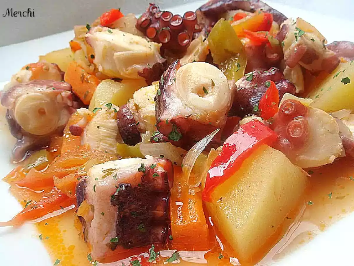 Pulpo guisado a la gallega