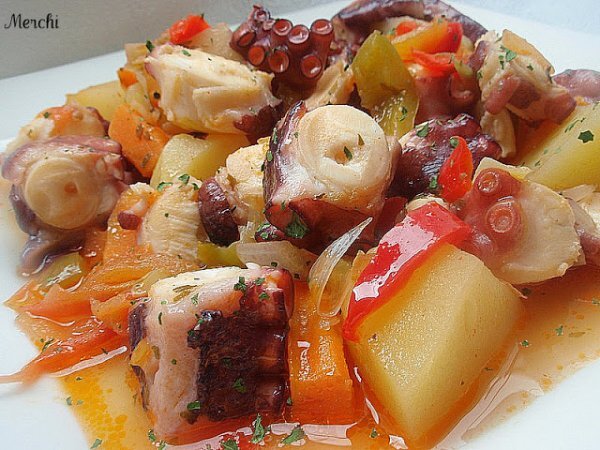 Pulpo guisado a la gallega