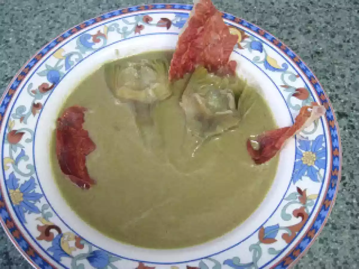 Puré de Alcachofas con Jamón