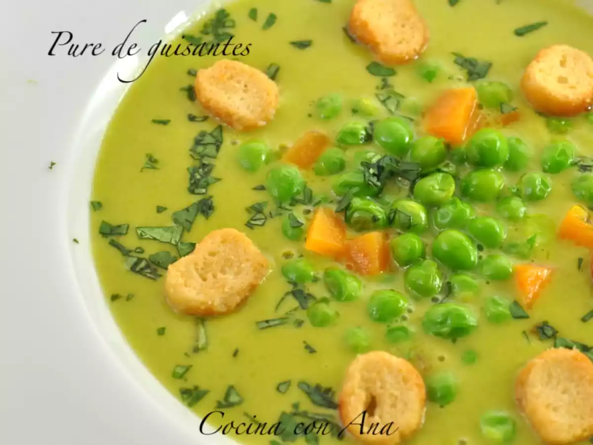 Pure de guisantes y calabaza