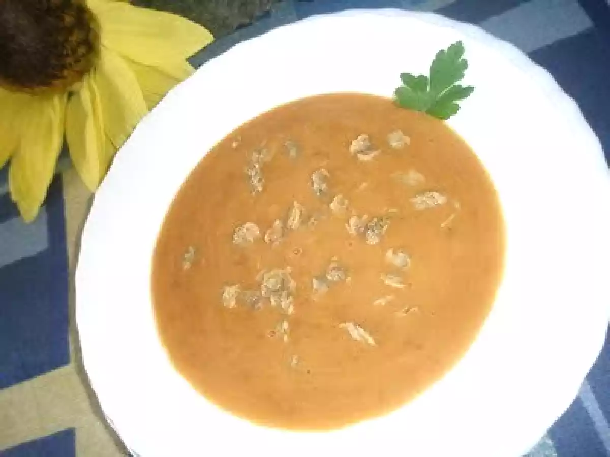 Pure de lentejas con almejas