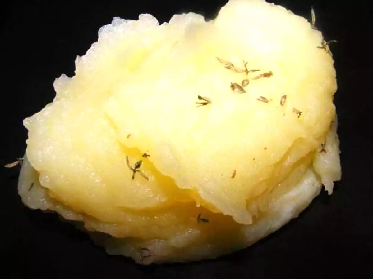 Puré de patata al tomillo, receta