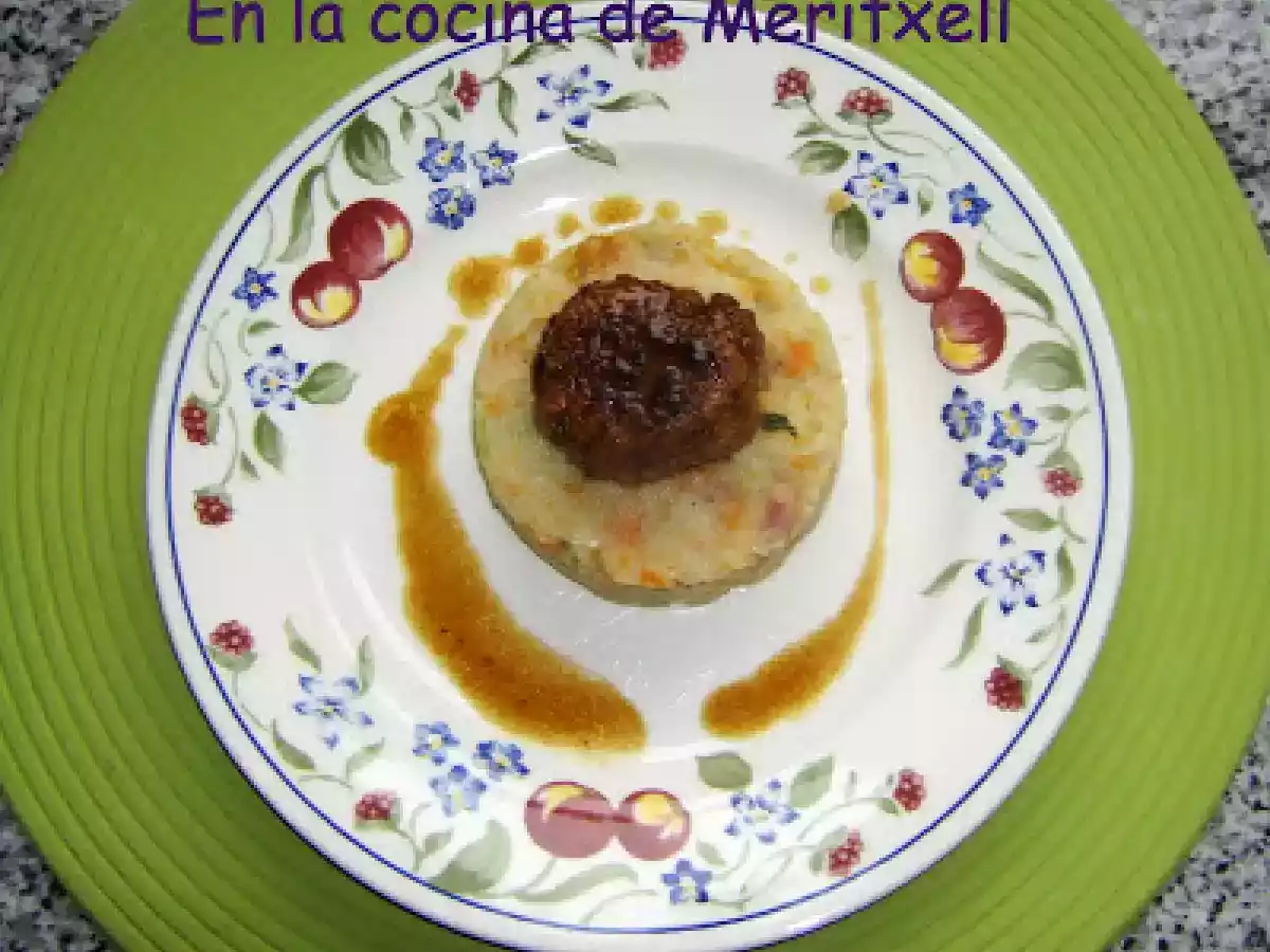 Puré de patatas, col blanca y zanahorias - foto 2