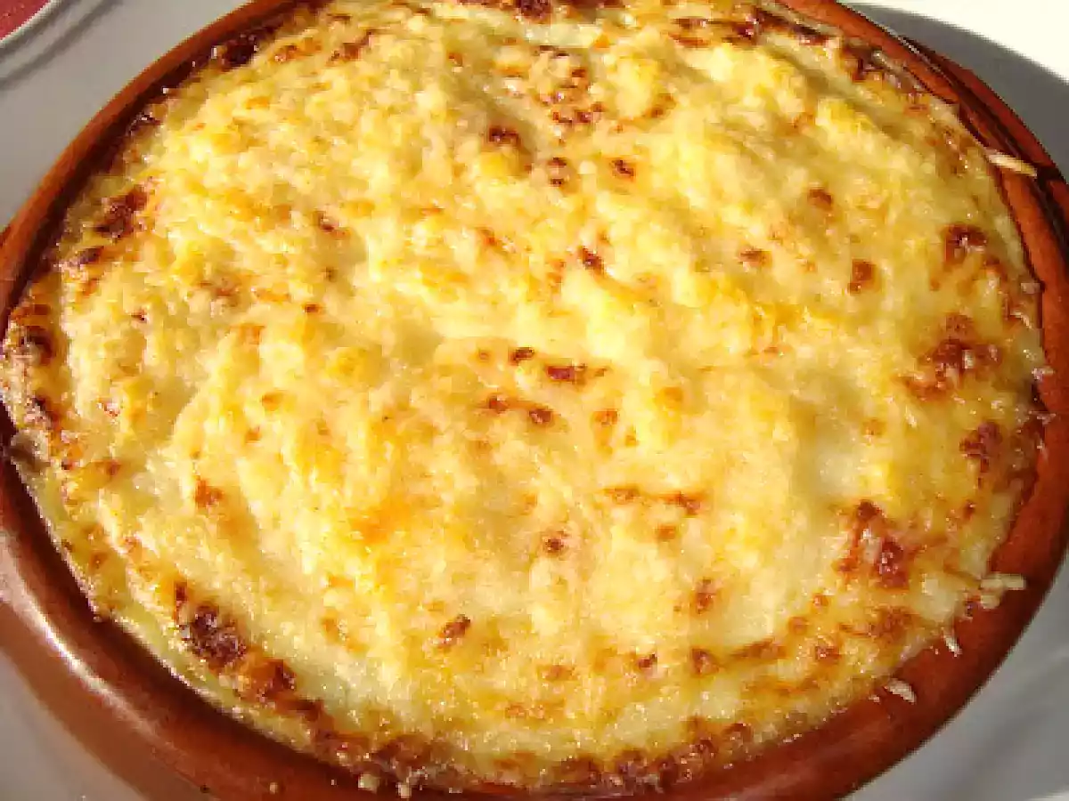 Puré de Patatas con verdura gratinado