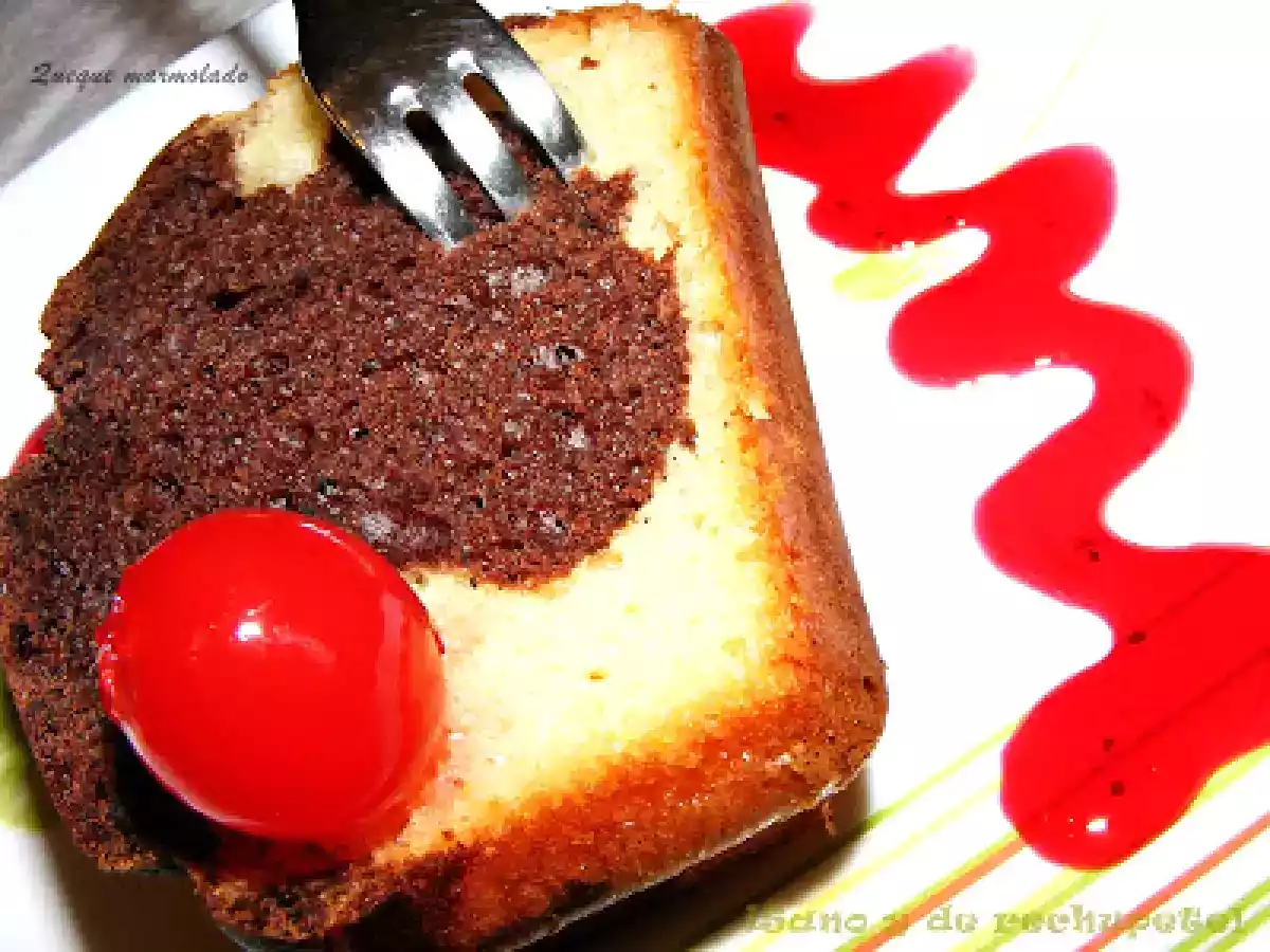 Queque (bizcocho) marmolado