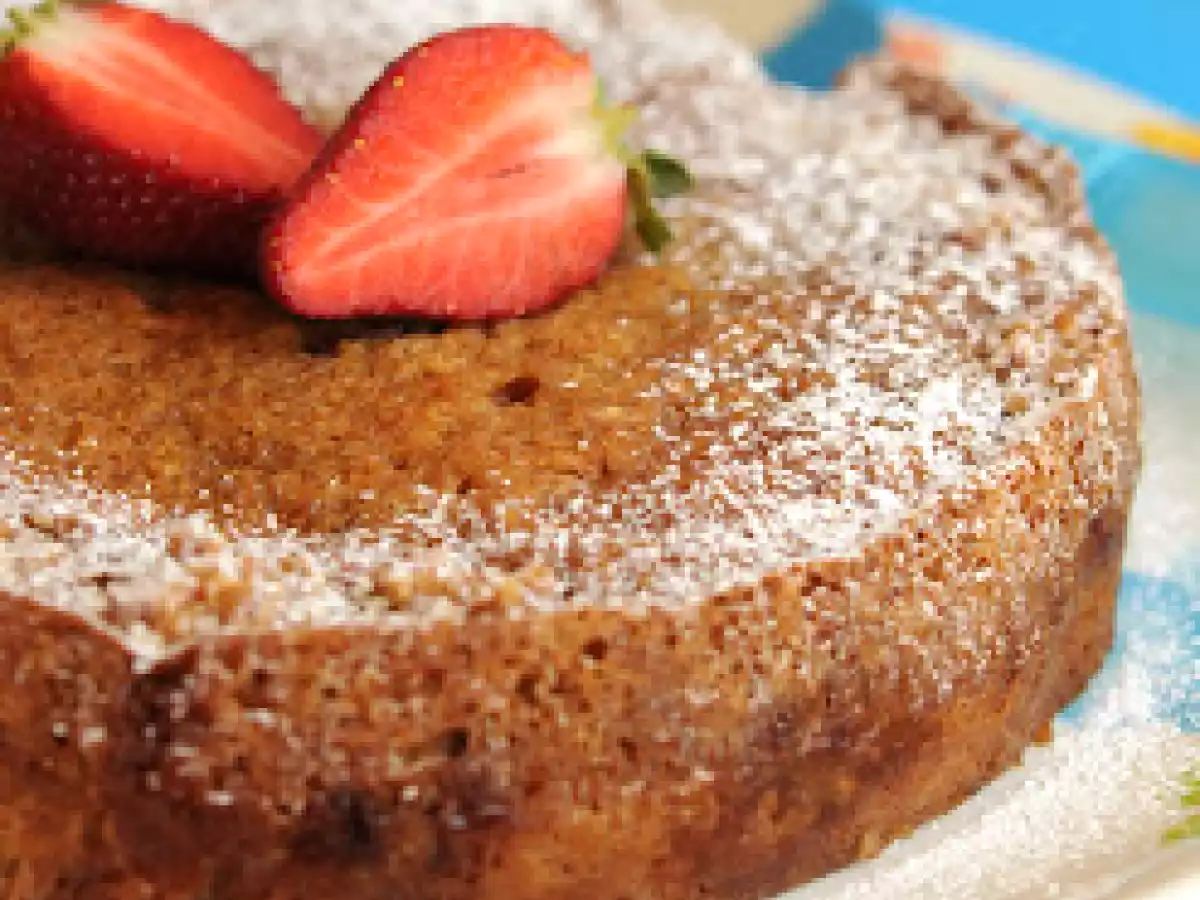 Queque de Ruibarbo, Frutillas y Naranja