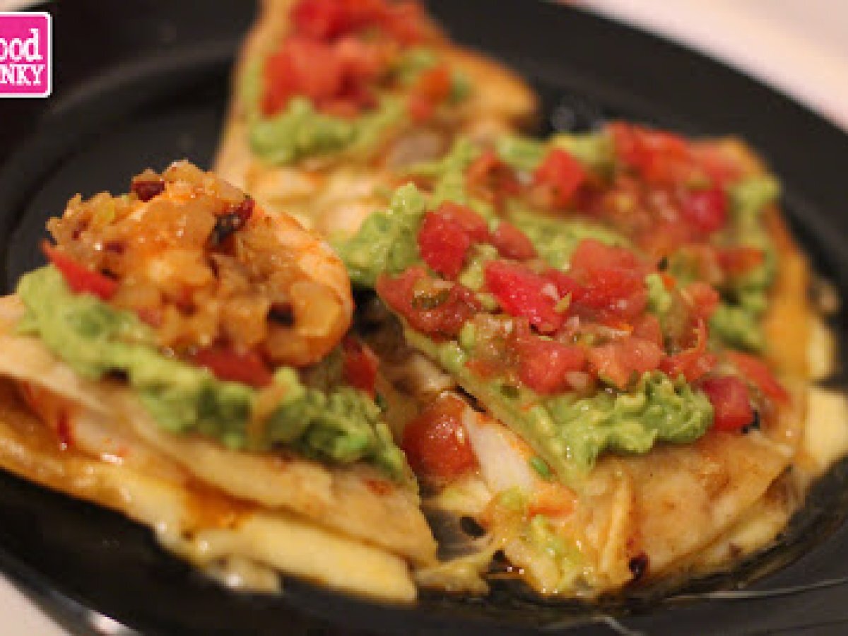 Quesadilla de camarones al chipotle Receta Petitchef