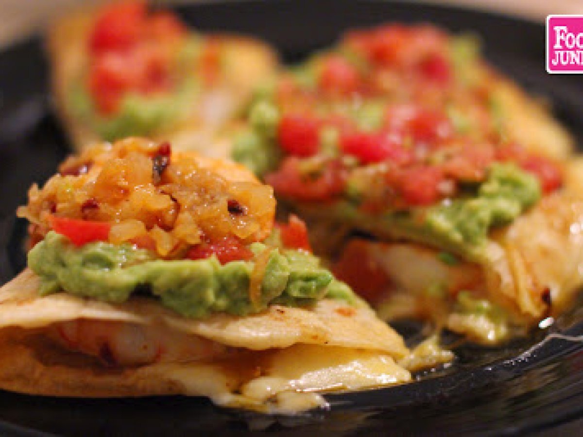 Quesadilla de camarones al chipotle Receta Petitchef