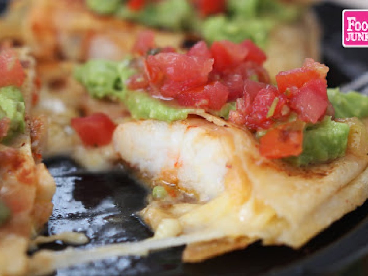 Quesadilla de camarones al chipotle Receta Petitchef