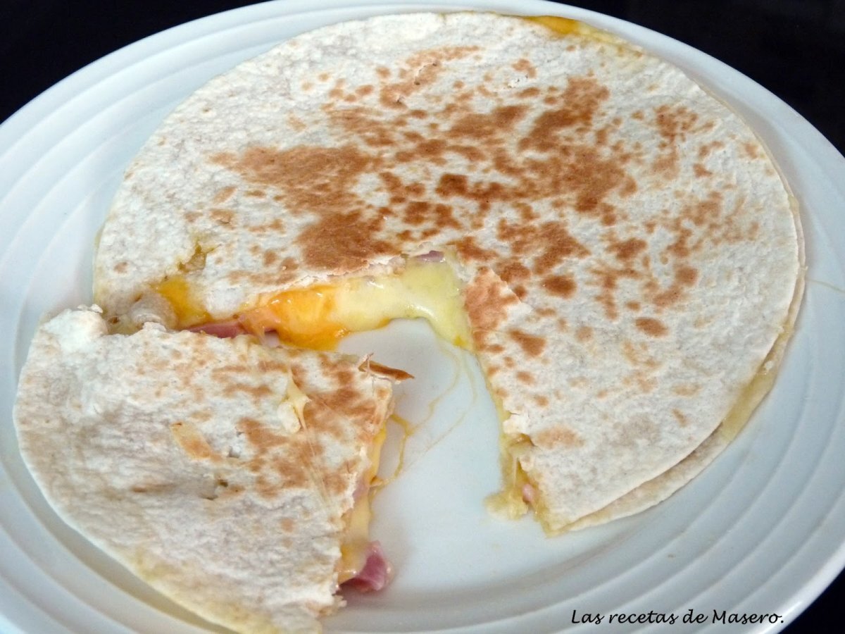 Quesadilla de jamón y queso Receta Petitchef
