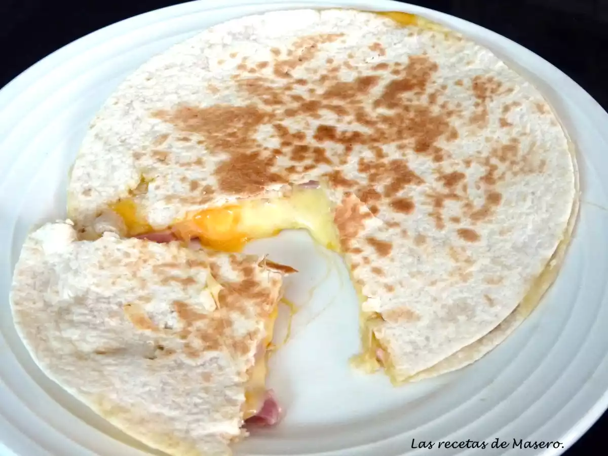 Quesadilla de jamón y queso